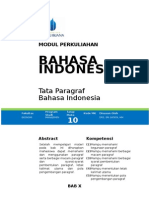 Modul 10 Tata Paragraf Bahasa Indonesia 2015