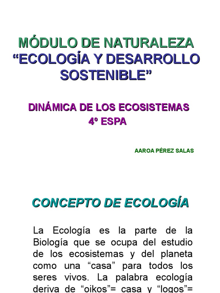 Ecología y Dinámica de Ecosistemas | PDF | Ecosistema | Ecología