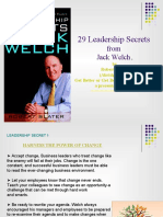 29 Leadership Secrets by Jack Welch
