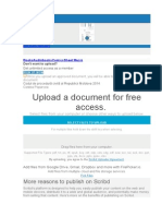 Upload A Document For Free Access.: More Reasons To Publish On Scribd