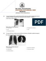 Medicine II Mcq Model Paper 2009