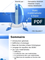 Vues Matérialisée A Base D'ontologies