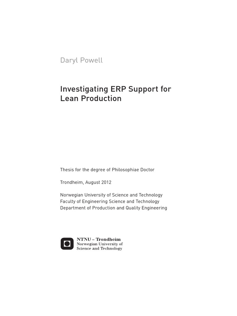 ERP Book PDF | PDF | Lean Manufacturing | Enterprise Resource Planning