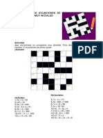 Crucigramaecuacionesinicialesalumnado PDF