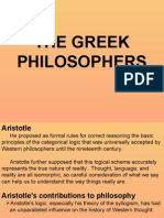 The Greek Philosophers