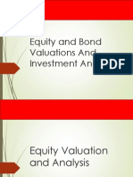 UNIT VI - Equity - Bond Valuations and Investment Strategies - Sep 10