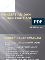 Pengertian Evaluasi