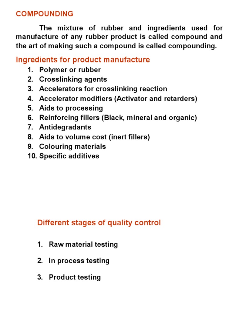 Raw Material Testing Procedures in Rubber | PDF | Solubility ...