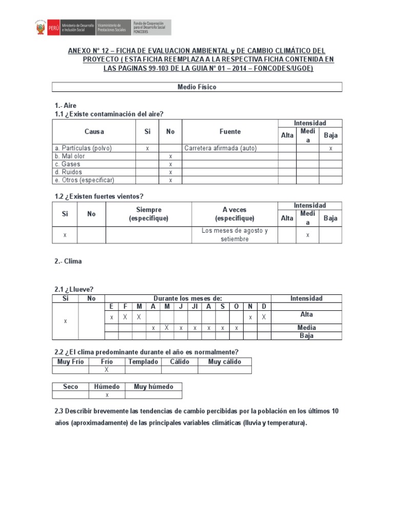 Ficha de Evaluacion Ambiental | PDF | Reservorio | La contaminación del ...