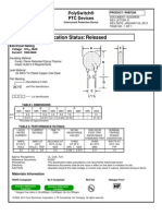 Overcurrent Protection Device Specification Sheet