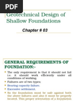 Geo-Technical Design of Shallow Foundation