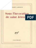 Sous L Invocation de Saint Jerome - Valery Larbaud