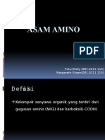 Asam Amino: Putu Shely (081.0211.114) Margareth Silaen (081.0211.115)