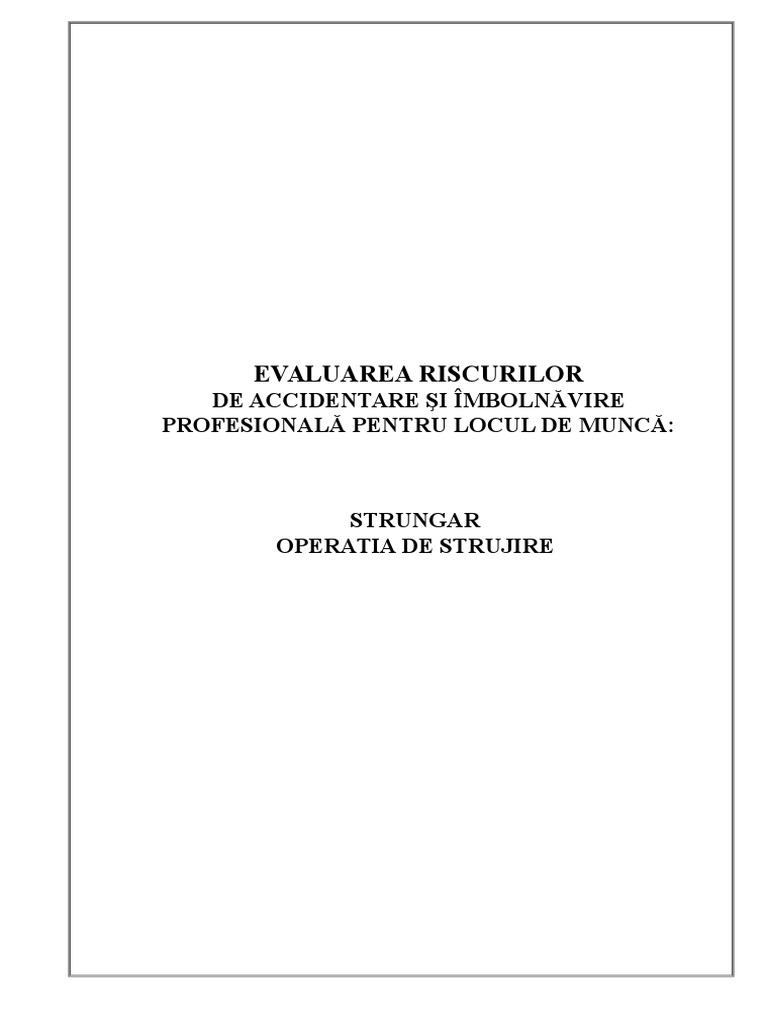 Evaluarea Strungar | PDF