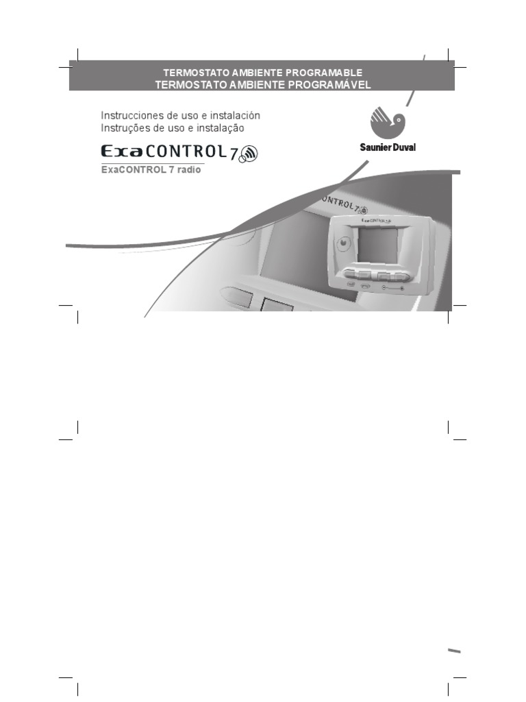 Manual Termostato Exacontrol 7 Saunier Duval, PDF, Hora