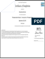 apta- professionalism module 1 certificate