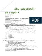 Mahabang Pagsusulit Sa Filipino