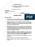 Control y Evaluación de Operaciones y Logística