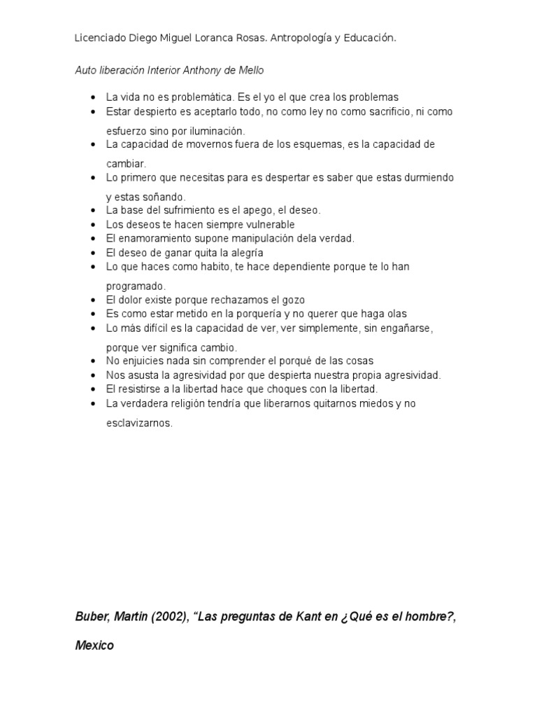 Auto Liberación Interior Anthony de Mello PDF