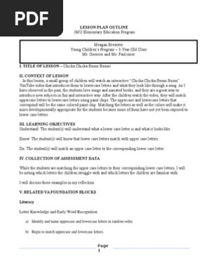 literacy lesson plan