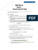 Maths CBSE 2014 Sample Paper - 2
