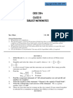 Maths CBSE 2014 Sample Paper - 3