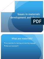 Issues in Materials Design