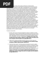 formative assessments