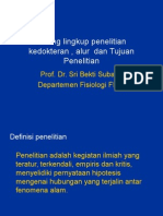 Ruang Lingkup Penelitian Kedokteran, Alur Penelitian