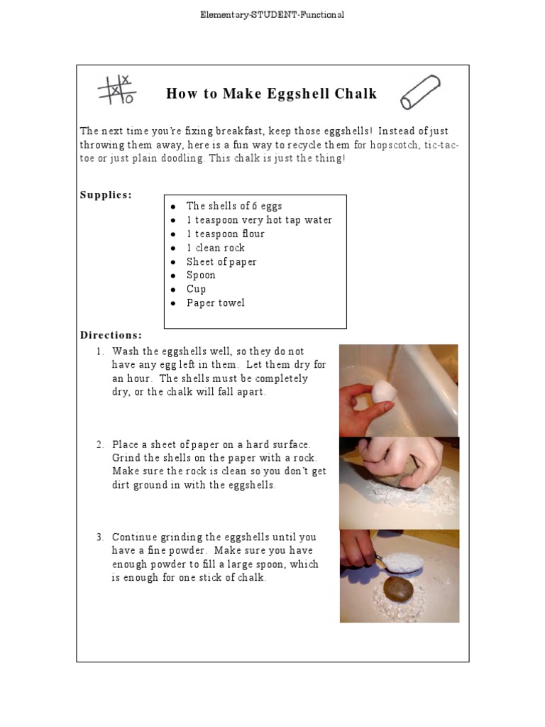 How to Create Eggshell Chalk | PDF | Language Arts & Discipline | Wellness