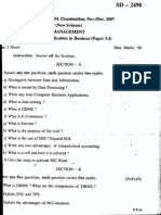 V Semester B.B.M. Examination, Nov - Idec. 2007 (New Scheme) Management Computer Application in Business (Paper S.4)