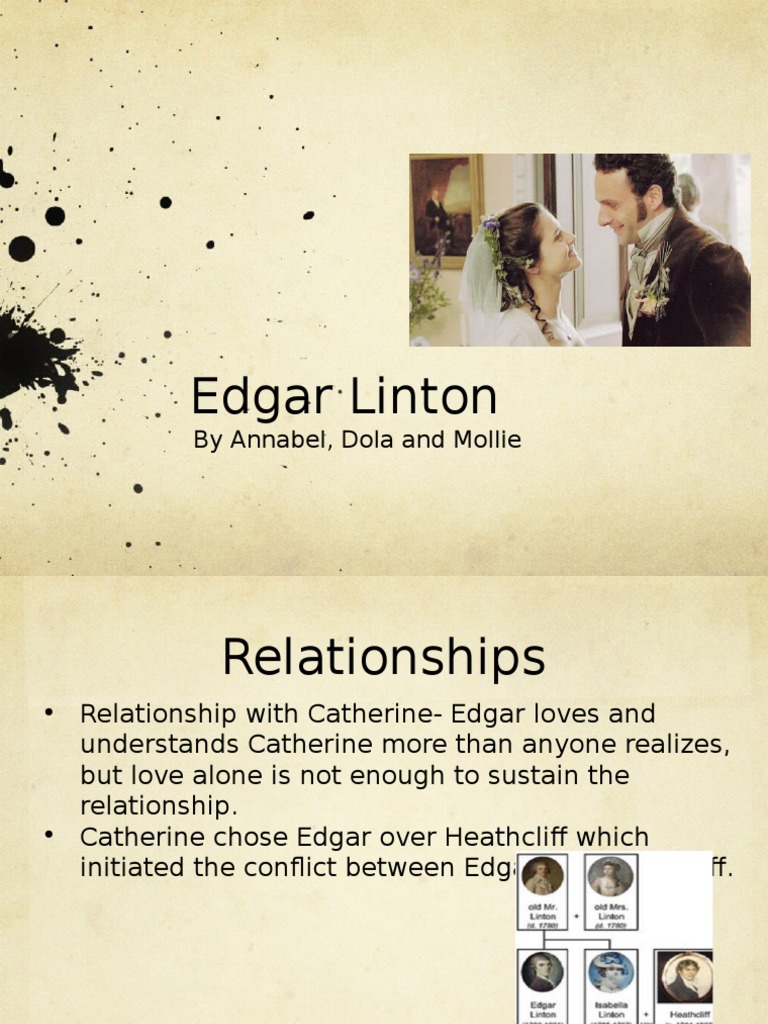 Edgar Linton: Character Analysis | PDF | Heathcliff (Wuthering Heights ...