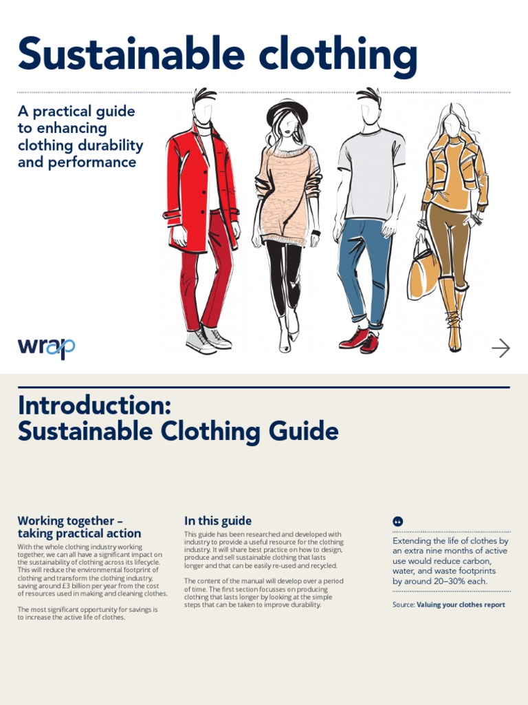 WRAP Sustainable Clothing Guide PDF Textiles Clothing