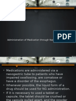 Administration of Medication Through Nasogastric Tube
