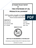 "Marketing Strategies of Usl Products in Lucknow": A Summer Training Project Report ON