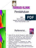 Pendahuluan Farmasi Klinik