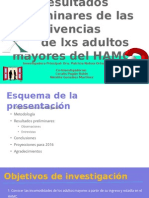 Resultados preliminares de las vivencias de lxs adultos mayores del HAMC.