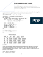 Sas Simple Regression 2010