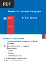 Presentacion de Bases Curriculares 1° A 6° Básico - Lenguaje y Comunicación