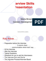 Interview Skills Presentation: Maria Brown Careers Development Manager