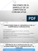 Alteraciones en El Desarrollo de La Competencia Comunicativa