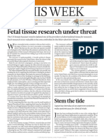 Fetal Tissue Research Under Threat: This Week