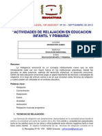 Relajación en Niños de Preescolar y Primaria