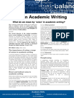 Voice in Academic Writing Update 051112