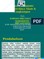 Valuasi Ekonomi Sumber Daya Alam Dan Lingkungan