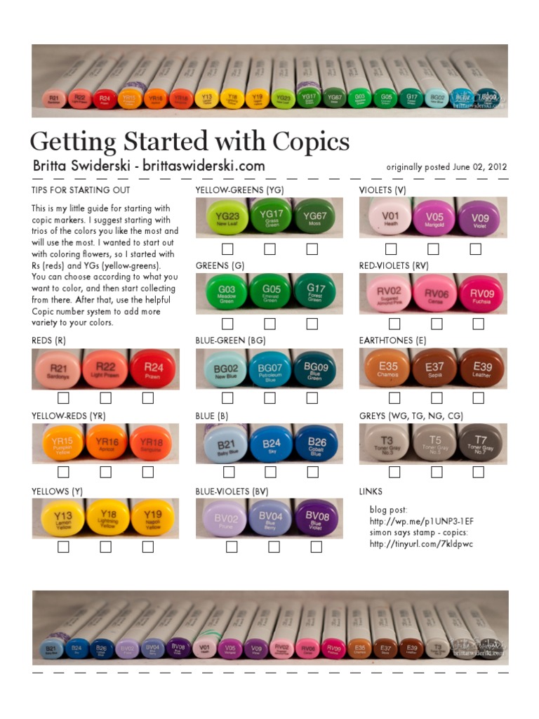 Beginner's Guide to Copic Markers | PDF