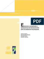 Elementos Conceptuales y Aplicaciones de Microeconomía Para La Evaluación de Proyectos