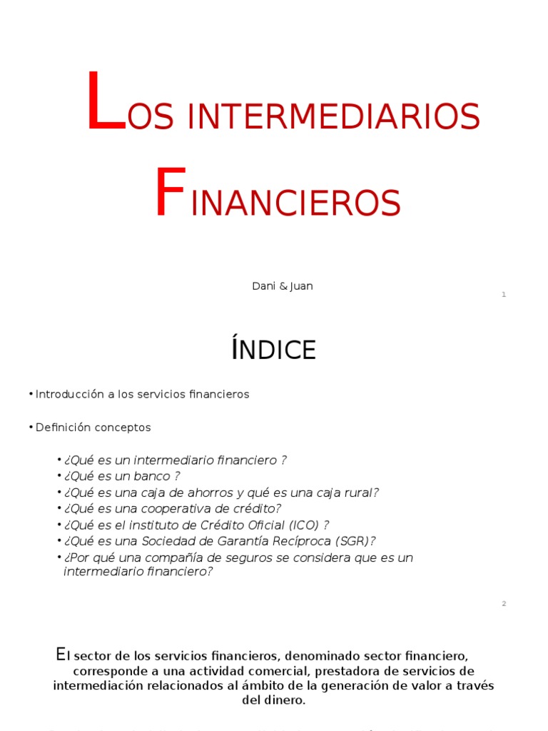 Intermediarios Financieros | PDF