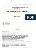 Alignment of AgriParks and Fetsa Tlala for Rural Growth