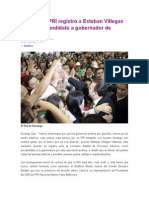 13.12.15 El PRI registró a Esteban Villegas como pre-candidato a gobernador de Durango